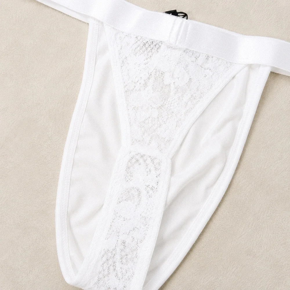 COSABELLA Men's Italian Thong White Lace Underwear - Size L / NWT